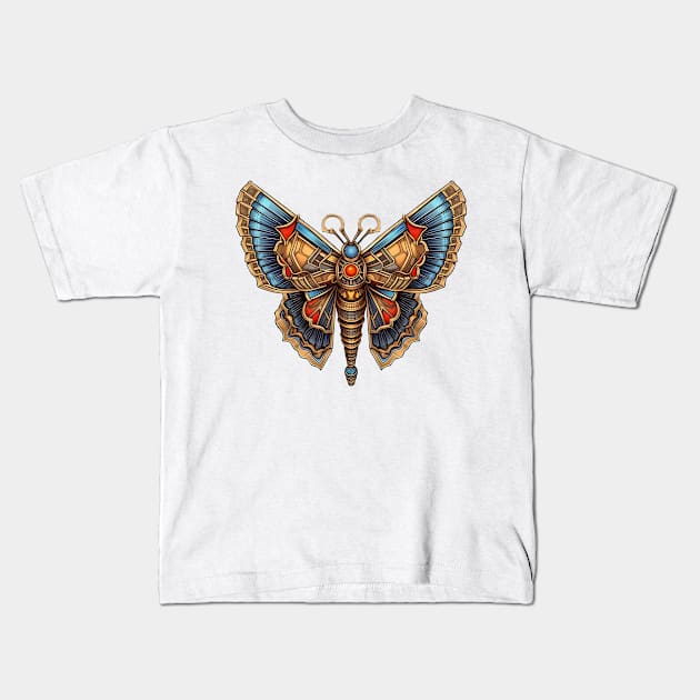 Ancient Egypt Butterfly #15 Kids T-Shirt by Chromatic Fusion Studio